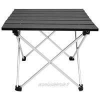 Changor Table Pliante Alliage d'aluminium de Camping de Camping Pliant Portable Alliage d'aluminium 34.5x39.5cm pour Pique-Nique extérieur
