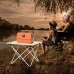 Costway Table de Camping Pliante Fait en Aluminium Portable et Légère avec Un Sac de Transport Idéal pour Camping Randonnée Pique-Nique Capacité de Charge de 25KG 40 x 35 x 32 cm