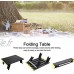 DELITLS Mini table de pique-nique pliante ultra légère et compacte pour camping pique-nique plein air voyage plage Noir