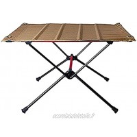 Dpliu Table de Pique-Nique en Alliage d'aluminium Ultra-légère Table de Camping Pliable Pliable en Alliage Pliable 59,7 X 40.5 X 38 Cm b