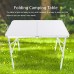 GOTOTOP Table de camping portable en alliage d'aluminium table de pique-nique pliante avec pieds réglables en hauteur 90 x 60 x 70 cm