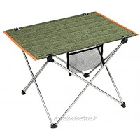 MARMODAY Petite table de camping portable pliable pour la plage la randonnée la pêche le pique-nique la cuisine argenté Avec sac de rangement