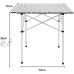 Table Camping Pliante Aluminium Table D'appoint pour Caravane Jardin BBQ Barbecue en Portable Exterieure Auteur Réglable Gris 70 x 70 x 70 CM