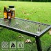 Table de camping pliante extérieure Table de support de gril en métal en fer léger Table de camping en filet Table de barbecue étanche portable pour la cuisson à l'extérieur Barbecue en plein air RV