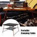 Table de Camping Portable Table de Camping en Aluminium Portable Bureau extérieur Table Pliante en Aluminium Ultra compacte pour la pêche randonnée Rouge