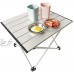 Table pliante camping en plein air Table de pique-nique Mini portable Table légère pour Plage Randonnée Argent