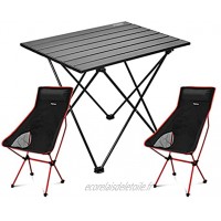 Tables de Camping Alliage d'aluminium de Camping de la Pliante en Plein air Portable Camping de Pique-Nique de Barbecue en Plein air et Chaise