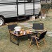 Tables de Camping Pliante Portable extérieure de Camping Autocollant Pique-Nique de Barbecue Color : A Size : 90 * 60 * 37cm