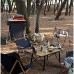 Tables de Camping rétractable de Camping en Plein air Barbecue Portable en Aluminium Alliage de Levage et de Pliante Voiture Portable Color : Brown Size : 121.5 * 68 * 65cm