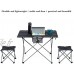 Tables Pliante extérieure Ultra-légère Pliante Portable de Camping Petite Voiture Portable Color : Black Size : 75 * 55 * 52cm