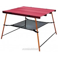 Tuimiyisou Table Pliable en Plein Air Portable Camping Camping Meubles Informatique Tables De Pique-Nique Ultra Lumière Anti-Slip Bureau Rouge