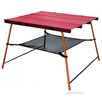 Tuimiyisou Table Pliable en Plein Air Portable Camping Camping Meubles Informatique Tables De Pique-Nique Ultra Lumière Anti-Slip Bureau Rouge