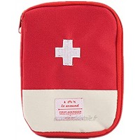 Mini pochette de premiers secours sac de rangement d'urgence portable pour boîtes à médicaments sac médical vide pour le sport le camping la randonnée en plein air rose