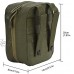 Pack de traitement d'urgence sac médical Qiilu sac médical 100D Oxford secourisme sac médical sac à dos pour voyage camping véloarmée verte