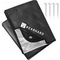Bearhard 3.0 Couverture de survie thermique 150 x 210 cm étanche ultra légère réutilisable isolation thermique pliable pour les premiers secours en plein air pique-nique camping randonnée