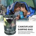 Sac de couchage de survie d'urgence Woodland Camo Bivy Sack Ultralight Waterproof Thermal Space Blanket Survival Kits avec mousqueton sifflet pour camping randonnée extérieur abri d'urgence