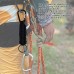 Porte-clés en paracorde militaire tressée 7 noyaux cordon porte-clés crochet mousqueton de survie outil pour le camping la randonnée Noir Noir 1