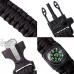 VOUNEDA Montre de Survie pour Camping en Plein air Bracelet Multifonctionnel Boussole Corde de Sauvetage Sifflet Paracord Bracelet Outils Kit
