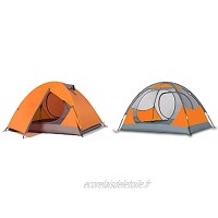 Festival Dome Tente 2 Personne Famille Tente de Camping avec Sac Double Porte et Zippé Transport Double Couche Tente dôme pour randonnée en Plein air Camping Plage Jardin