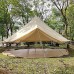 HANMIAO 16.4FT 5M Tente Cloche Ronde Tente Dôme Festival 8-10 Personnes Tente de Camping 100% Toile de Coton Imperméable Tente de Jardin de noël avec Porte et fenêtres