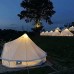 HANMIAO 16.4FT 5M Tente Cloche Ronde Tente Dôme Festival 8-10 Personnes Tente de Camping 100% Toile de Coton Imperméable Tente de Jardin de noël avec Porte et fenêtres