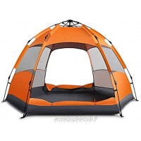 LQPHY Tente hydraulique hexagonale Double dôme pour 5 Personnes 100% étanche et Facile à Installer Tente de Camping familiale 78 * 14 * 17CM