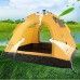 LZTET Tente De Camping en Plein Air Pop Up pour 4 Personnes Coutures Supplémentaires Scellées Tente De Dôme De Festival Pliable avec Tapis De Sol Cousu Protection UV,Orange