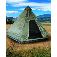 Mil-Tec Tente de camping en forme de pyramide pour 4 personnes Vert olive