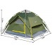 Outsunny Tente de Camping 2 Personnes Double Toit imperméable 2,3 x 2 x 1,35 m Vert Kaki Montage démontage Facile + Sac de Transport fourni