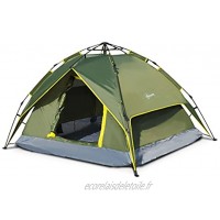 Outsunny Tente de Camping 2 Personnes Double Toit imperméable 2,3 x 2 x 1,35 m Vert Kaki Montage démontage Facile + Sac de Transport fourni