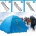 QGL-HQ Tente familiale Tente Dôme Camping 4 Saison Tentes autoportant Coupe-Vent imperméable à l'eau for Le Camping en Plein air Tente randonnée Randonnée métal Bleu 200X150X105CM
