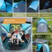 Skandika Hammerfest 6 Tente dôme familiale 6 Personnes 620 x 220cm – Bleu avec ou sans Tapis de Sol Cousu et ou avec cabines Sombres