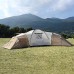 skandika Turin 12 – Tente Camping Familiale 12 personnes 840x720x200cm 3 cabines Brun Beige