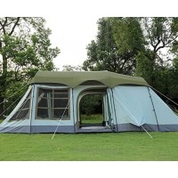 Tente 3 pièces 8 à 12 personnes double couche tente familiale en plein air deux chambres et une salle de séjour tente de camping