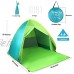 Tente Anti UV 50 Tente de Plage pour 2-3 Personnes Enfant Adulte Tente de Plage avec piquets de Tente pour Sac de Transport