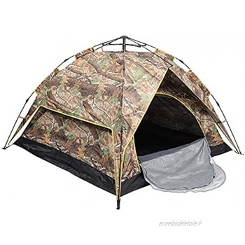 Tente de Camping AIBOOSTPRO Tente de Camping en Plein Air Camouflage 3-4 Personnes Protection UV Camouflage étanche Tente pour Extérieur Trekking Festival avec Sac de Transport Portable