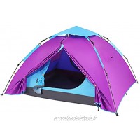 Tente de Camping pour 2-3 Personnes Pop Up Tente Dôme à Deux Couches Ultra Légère Facile à Installer et Transporter Imperméable Coupe-Vent Protection Solaire pour Pique-Nique Randonnée Camping