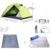 Tentes dôme Tentes à tentes tentes de tentes de châssis à tentes de tentes fenêtres contextuelles Pole d'aluminium Pole d'aluminium épaisseur de pluie tente extérieure 3-4 personnes Camping en plein a