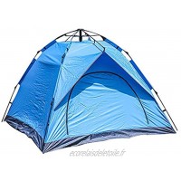 Vobajf Tente Double Camping Fournitures Ouverture Automatique Rapide Tente extérieure Automatique Tente Camping antipluie Tentes de dôme Couleur : Bleu Size : 3-4people