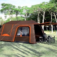 YXCKG Tentes familiales pour Le Camping Tente de Camping Barbecue extérieur Tente 4-6 Personnes tentes 4 Saisons Festival Essential Tente Familiale 1 Chambre Color : Brown