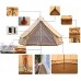 Bell Tent Glamping 100% Cotton Canvas Waterproof Large Tents 4 Season Waterproof Outdoors Yurt Bell Tent Glamping for Family Camping Hiking Christmas Festivals Weddings Party Beige