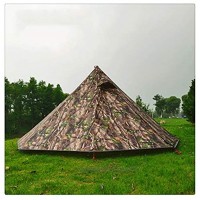 Goushi Four Seasons Ultraléger Extérieur Portable Camping Anti-Pluie Cheminée Bois De Chauffage Tipi Étanche Tente De Camping Tente