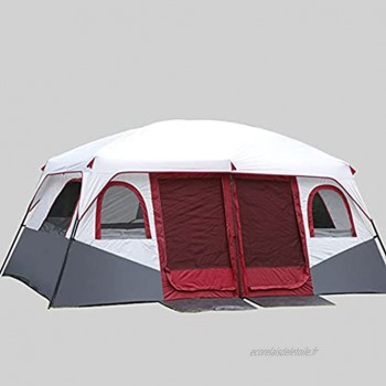 JTYX Tente de Camping pour 8-12 Personnes en Plein air Double Couche Tente familiale Portable Cabana Tente Protection UV abri Solaire pour Camping en Plein air randonnée pêche