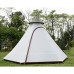 JTYX Tente Indienne Tipi Extérieure Étanche Double Couche Camping Tour Tente Famille Camping Tente Yourte Tipi Tente pour Randonnée en Plein Air 3-4 Personne