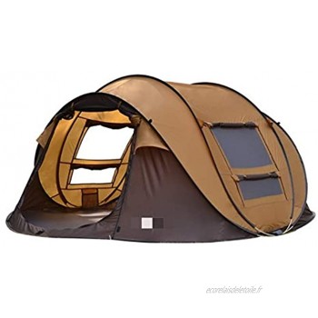 JUNMAIDZ Tente Tente Automatique de fenêtres Pop-up 3-4 Personne en Plein air Configuration de la Tente 4 Saison Tente imperméable pour la randonnée Le Camping Les Voyages Color : Brown