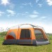 QGL-HQ Double Couche extérieure imperméable Deux Sunscreen Chambres et Une Salle de séjour 8-10 Personnes Camping Tente Famille Sac à Dos Tente