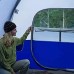 TAOBEGJ Tente Tunnel Tente Dôme pour 8 Personnes | pour La Famille Et Les Amis avec Espace De Rangement Et Sol De Tente Grande Tente De Festival avec Hauteur Debout Tente Familiale,Blue