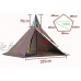 Tent A5 Pyramide avec Un Trou de cheminée Une Tour fumée fenêtre Parc Survie Indienne Terrain Survie extérieure