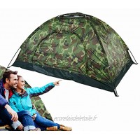 Tente de Camping Camouflage 2 Personnes Protection UV étanche Famille Voyage Festival randonnée extérieur Tente dôme Pliante avec Portable Sac de Transport