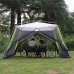 Tente de camping portable pour l'extérieur auvent à ouverture rapide barbecue circuit de conduite autonome protection solaire plage auvent pour plusieurs personnes imperméable pergola auColor:green